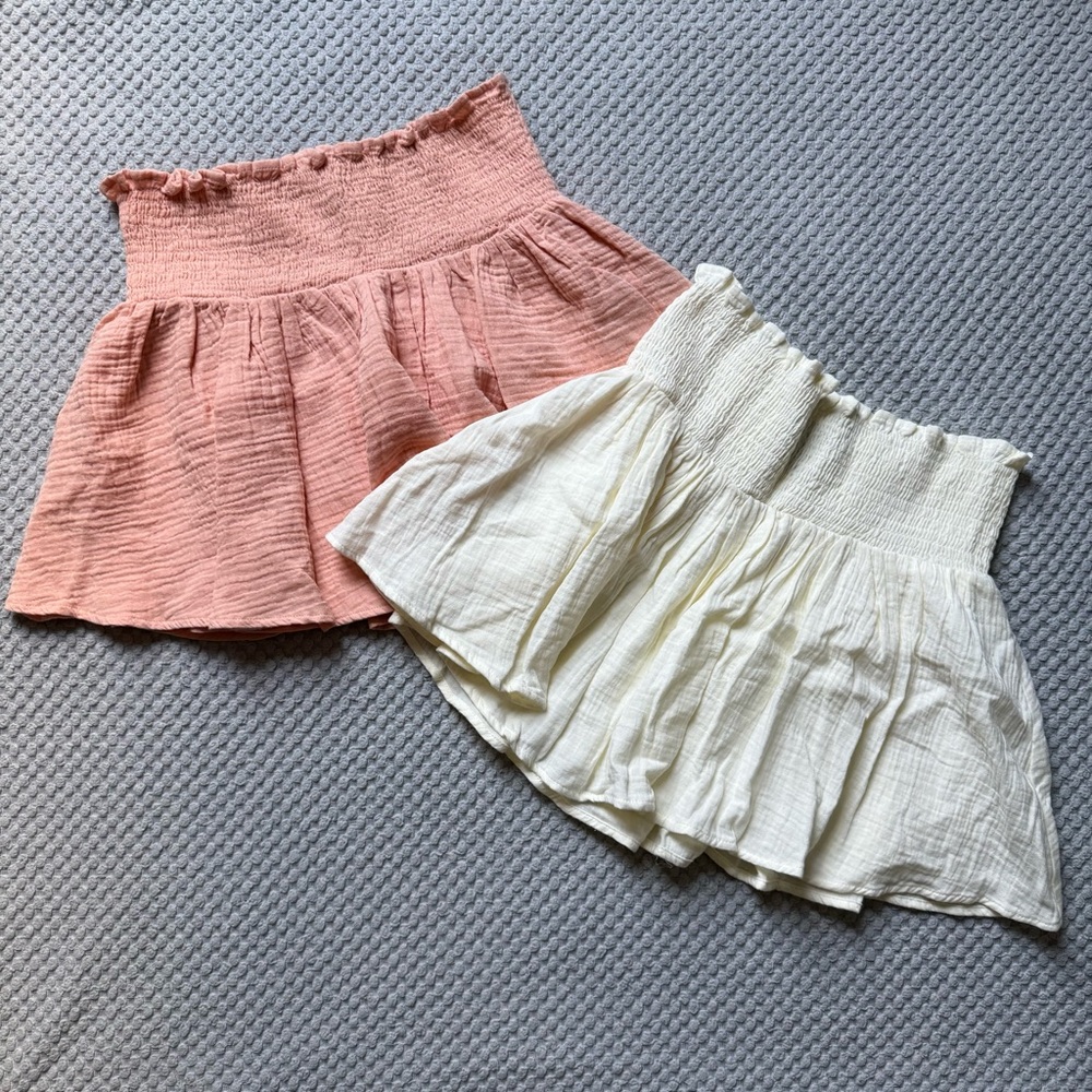 Forever 21 Pink and Cream Mini Skirts lot/bundle
